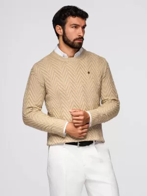 Herrenpullover OMBRE OM-SWSW-0147 SAND