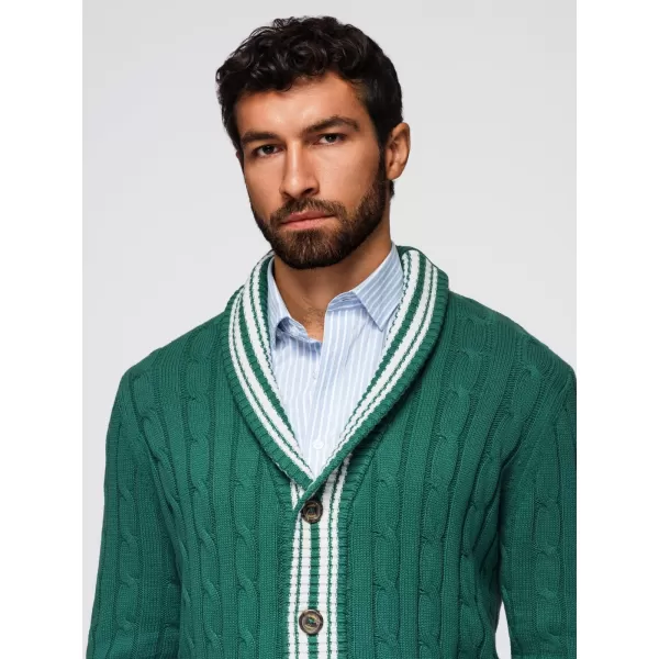  Herren-Cardigan OMBRE OM-SWCD-0152 GRÜN 