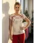 Premium-Weihnachts-T-Shirt für Damen ALTISPORT VOJ/ALWVN10TR06 CREMIG