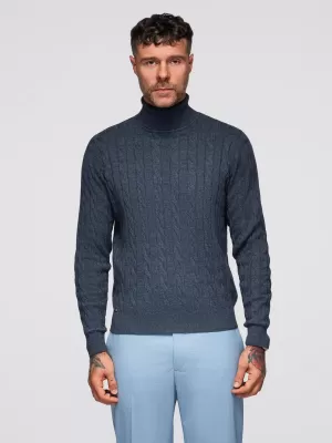 Herrenpullover OMBRE OM-SWTN-0157 MARINEBLAU