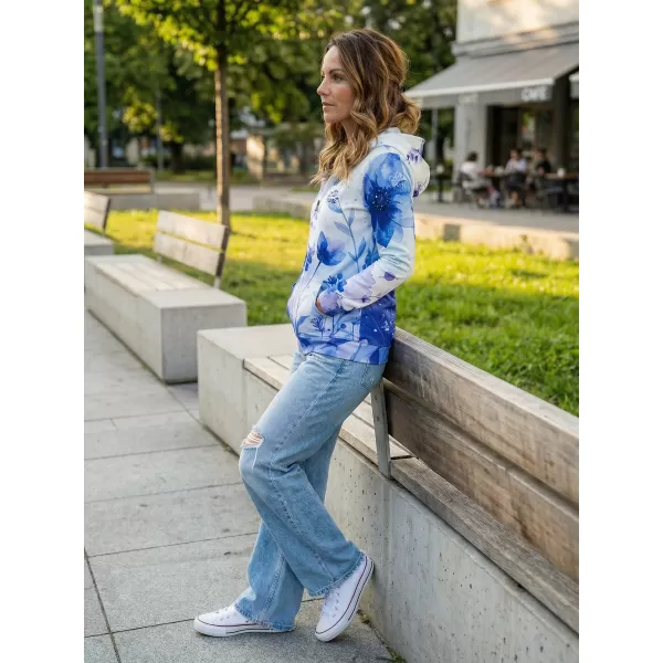  Hochwertiges Damen-Sweatshirt mit Reißverschluss ALTISPORT VOJ/ALW127MI02 BLAU/LILA 