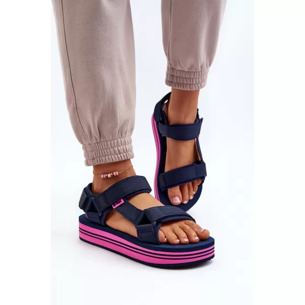  Damensandalen LEE COOPER LCW-24-05-2753L MARINE/FUCHSIA 