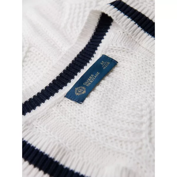  Herrenpullover OMBRE OM-SWSW-0151 WEIß 