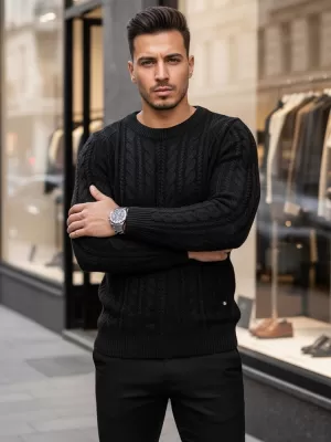 Herrenpullover DSTREET WX1926 SCHWARZ