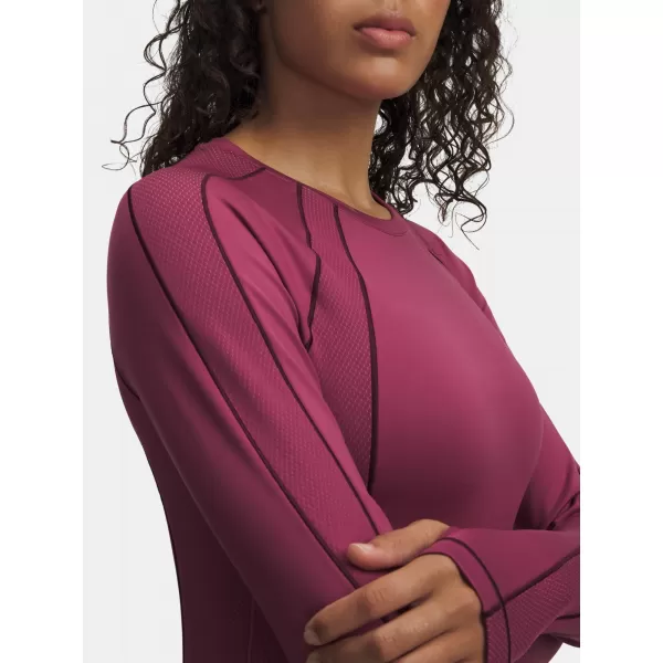  Damen-T-Shirt UNDER ARMOUR UA COLDGEAR TEXTURED CREW 6003999-659 ROT 