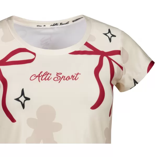  Premium-Weihnachts-T-Shirt für Damen ALTISPORT VOJ/ALWVN10TR06 CREMIG 