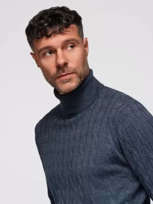 Herrenpullover OMBRE OM-SWTN-0157 MARINEBLAU