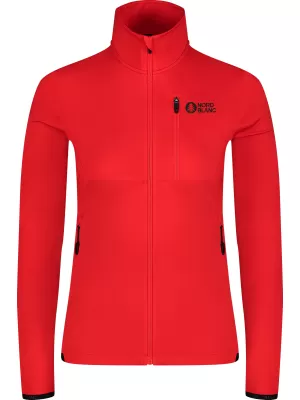 Powerfleece-Sweatshirt für Damen NORDBLANC SEDGE NBWFL8291 ROT