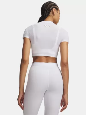 Damen-T-Shirt UNDER ARMOUR HEATGEAR ELITE CROP MCK SS 6014710-100 WEIß