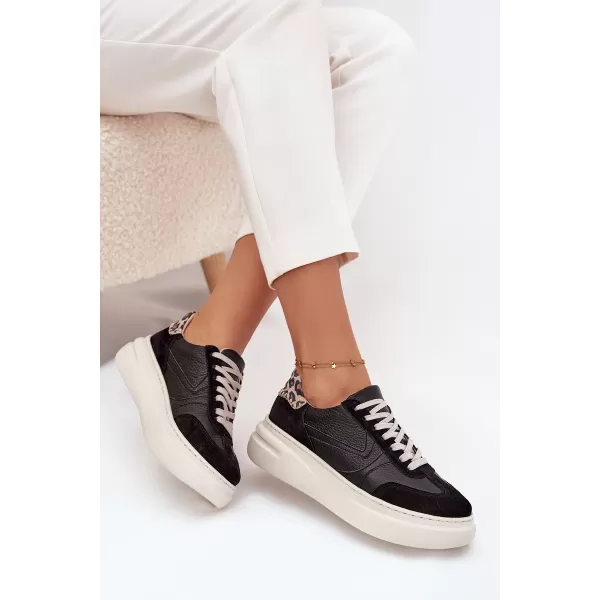  Damen-Sneaker ZAZOO N1263 BEIGE/SCHWARZ 