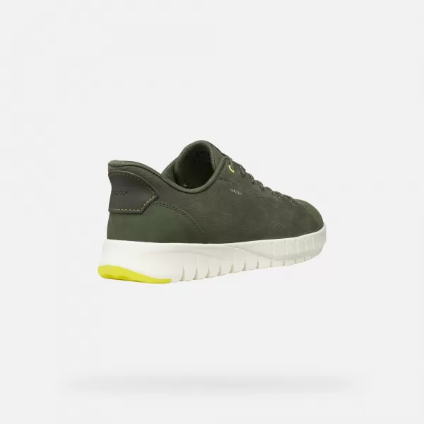  Herren-Sneaker GEOX FLEXTRIDE PLUS FAST IN G014654 DUNKELGRÜN 