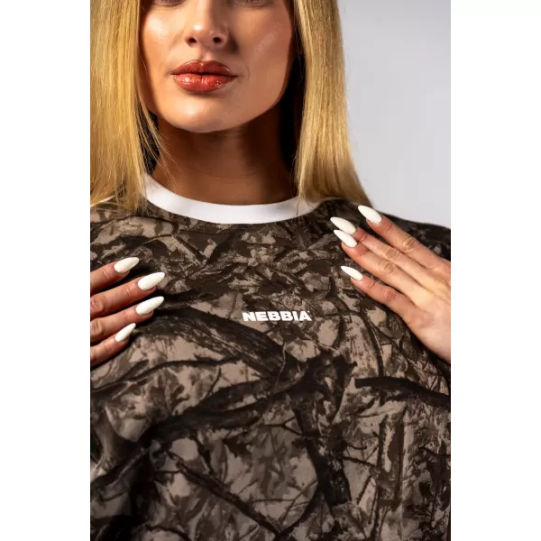  T-Shirt mit entspannter Passform POWER 894 HELLBRAUN CAMO Nebbia 