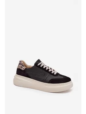 Damen-Sneaker ZAZOO N1263 BEIGE/SCHWARZ