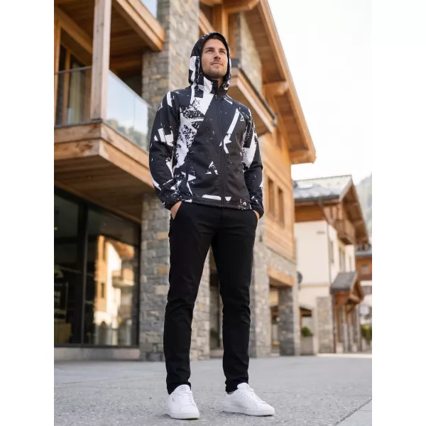  Premium-Softshelljacke für Herren ALTISPORT VOJ/ALM079JACK01 SCHWARZ UND WEIß 