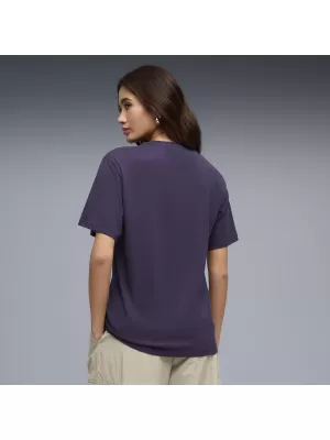 Damen-T-Shirt PUMA GRAPHICS RELAXED TEE BETTER 691908_64 TIEFE PFLAUME