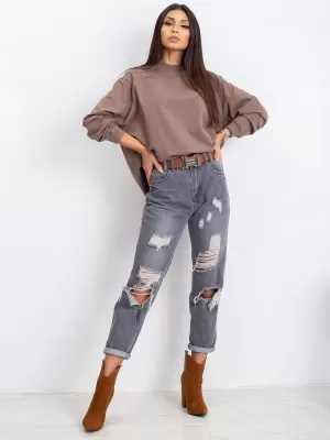 Damen-Sweatshirt BASIC FEEL GOOD RV-BL-5185.92P BRAUN