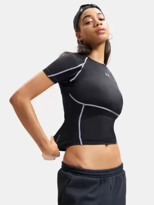 Damen-T-Shirt UNDER ARMOUR HEATGEAR ELITE SS 6015368-008 SCHWARZ