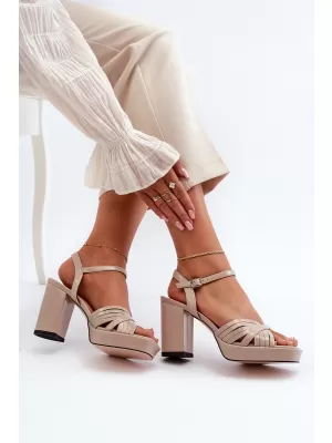 Damensandalen D&A MR38-668 BEIGE
