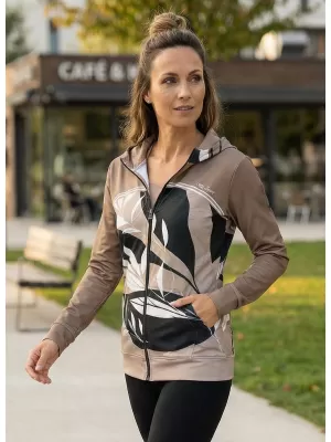 Hochwertiges Damen-Sweatshirt mit Reißverschluss ALTISPORT VOJ/ALW128MI02 KAFFEE