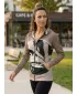 Hochwertiges Damen-Sweatshirt mit Reißverschluss ALTISPORT VOJ/ALW128MI02 KAFFEE