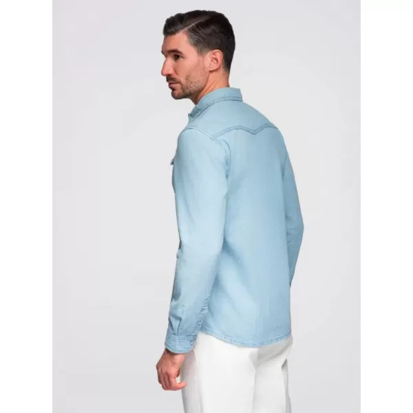  Herrenhemd OMBRE OM-SHDS-0210 HELLBLAU 