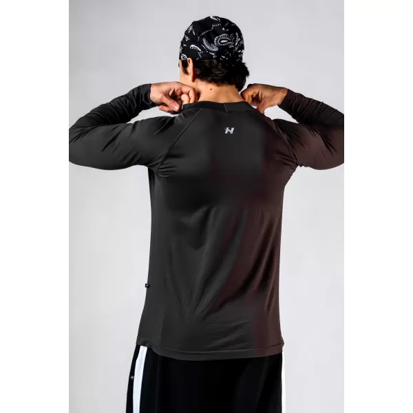  Nahtloses T-Shirt mit langen Ärmeln POWER 901 BLACK Nebbia 