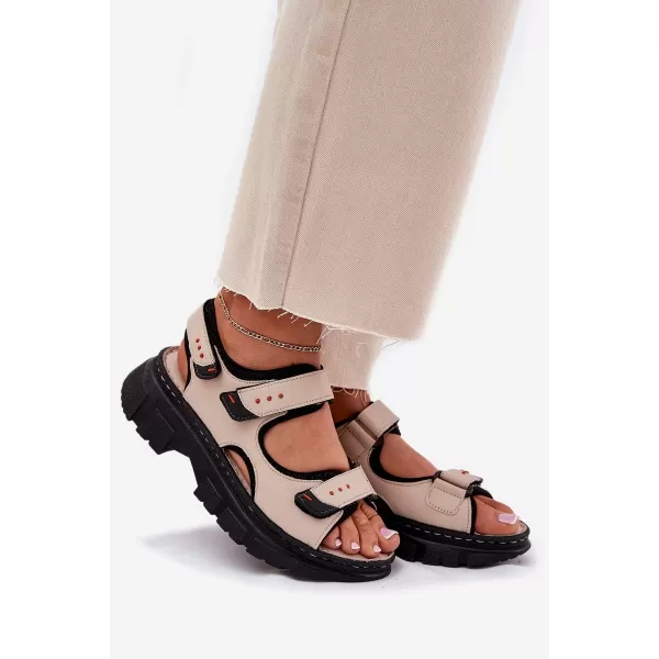  Damensandalen ARTIKER 56C0471 BEIGE/SCHWARZ 