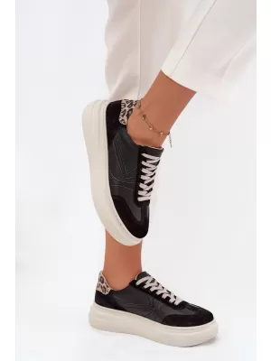 Damen-Sneaker ZAZOO N1263 BEIGE/SCHWARZ