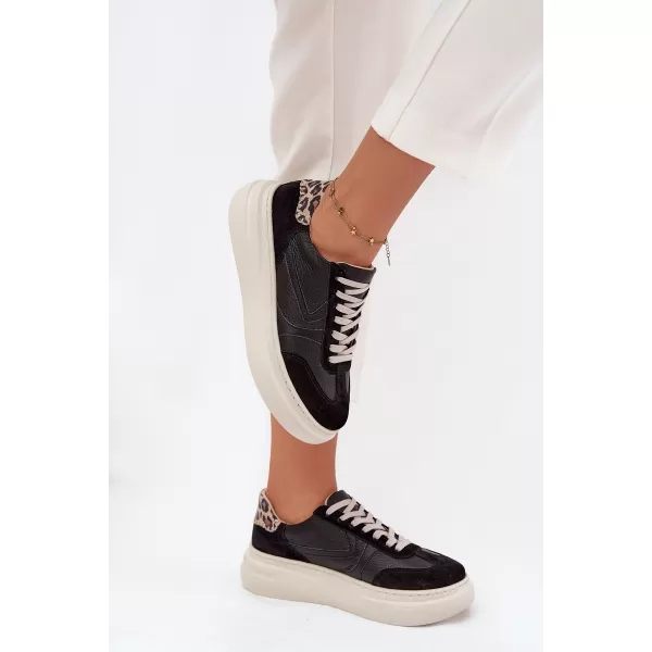  Damen-Sneaker ZAZOO N1263 BEIGE/SCHWARZ 