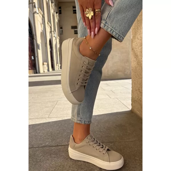  Damen-Sneaker BIG STAR RR274465 BEIGE Big Star Shoes 