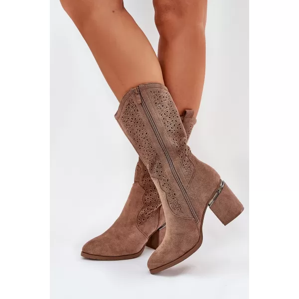  Damenstiefel S.BARSKI HY51-238 KAFFEE 