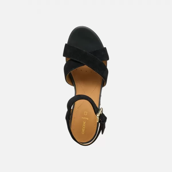  Damensandalen GEOX ISCHIA CORDA G000706 SCHWARZ 
