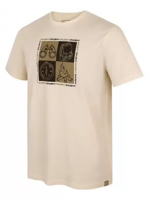 Herren-T-Shirt HUSKY TEE SQUARE M BEIGE