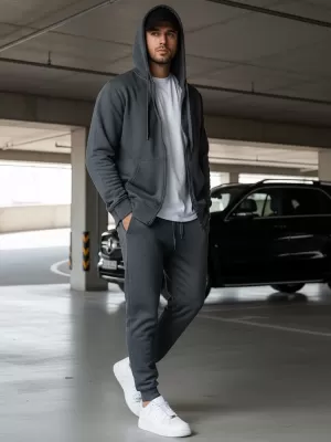 Herren-Sweatshirt DSTREET BX2196 DUNKELGRAU