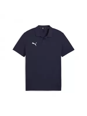 Herren-T-Shirt mit Kragen PUMA TEAMGOAL CASUALS POLO 658605_06 PUMA MARINE/PUMA WEIß