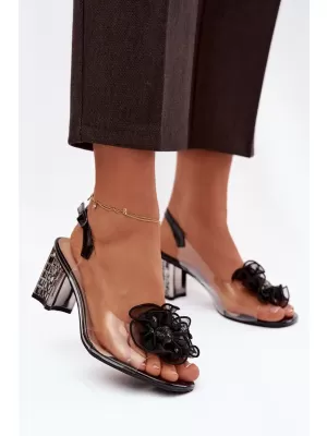 Damensandalen D&A MR52-238 SCHWARZ
