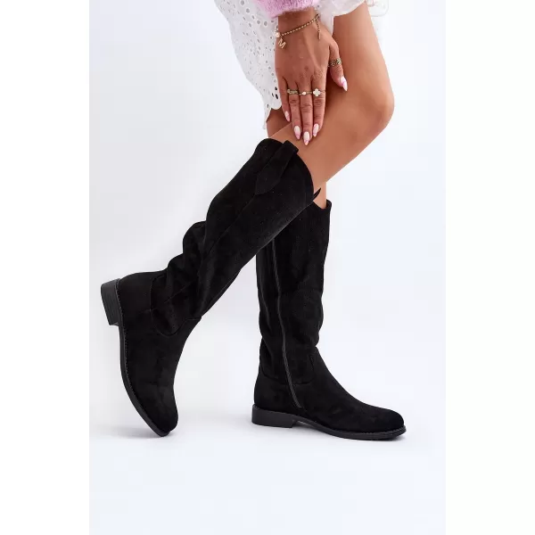  Damenstiefel S.BARSKI HY66-132 SCHWARZ 