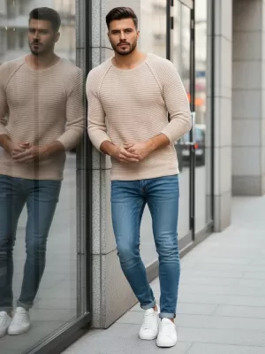 Herrenpullover DSTREET WX1578 BEIGE
