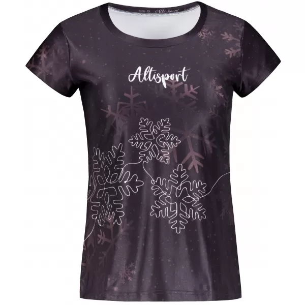  Premium-Weihnachts-T-Shirt für Damen ALTISPORT VOJ/ALWVN8TR06 BRAUN 