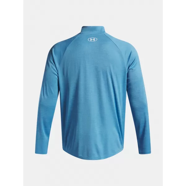  Herren-T-Shirt UNDER ARMOUR UA TECH TEXTURED 1/2 ZIP 1382797-453 BLAU 
