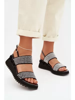 Damensandalen D&A CR61-3067 SCHWARZ