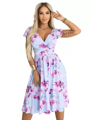 Kleid NUMOCO 425-14 BLAU MIT BLUMEN