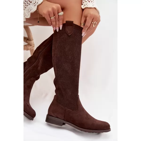  Damenstiefel S.BARSKI HY61-8022 BRAUN 