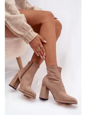 Damenschuhe mit Absatz BOTO KARVELLA 40919 KHAKI