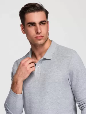 Herren-T-Shirt OMBRE OM-POBL-0162 GRAUE MELANGE