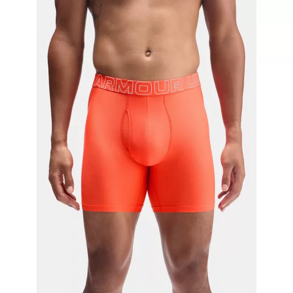  Herren-Boxershorts UNDER ARMOUR UA PERFORMANCE TECH MESH - SOLID 6IN - 1383884-690 ROT 