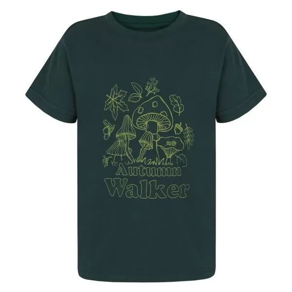  Kinder-T-Shirt HUSKY TEE MUSHROOM K DUNKELGRÜN 