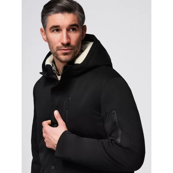  Herrenmantel OMBRE OM-JAPJ-0316 SCHWARZ 