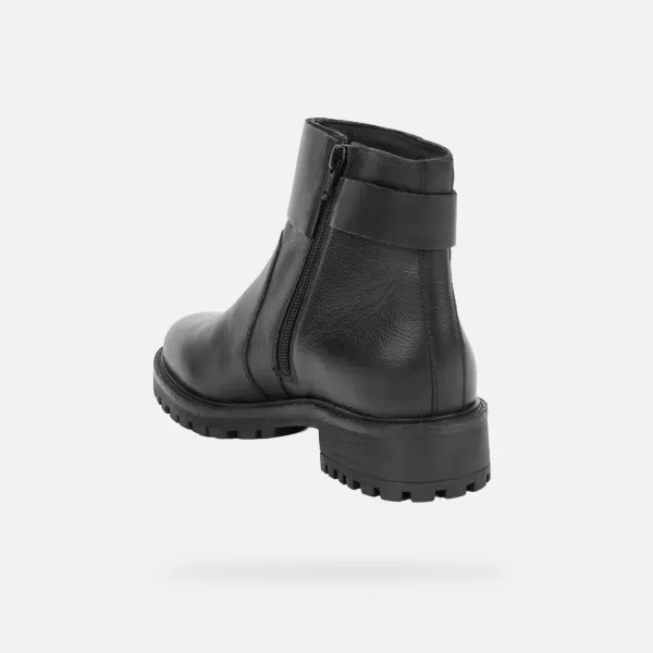  Damen-Stiefeletten GEOX HOARA G004352 SCHWARZ 