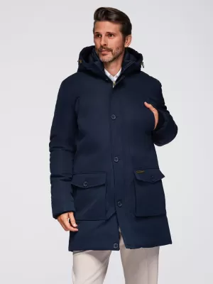 Herrenparka OMBRE OM-JAPJ-0287 MARINEBLAU